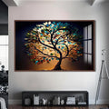 Artronauts Glass Print S | 72x46 cm | 28.3"x18.1" / Walnut Roots of Light-Tree Of Life Tempered Glass Wall Art