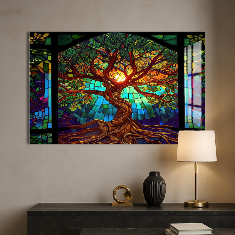Artronauts Glass Print Eternal Canopy-Tree Of Life Tempered Glass Wall Art