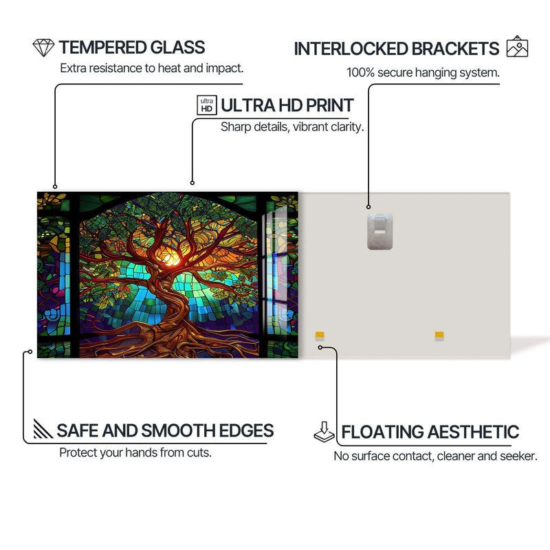 Artronauts Glass Print Eternal Canopy-Tree Of Life Tempered Glass Wall Art