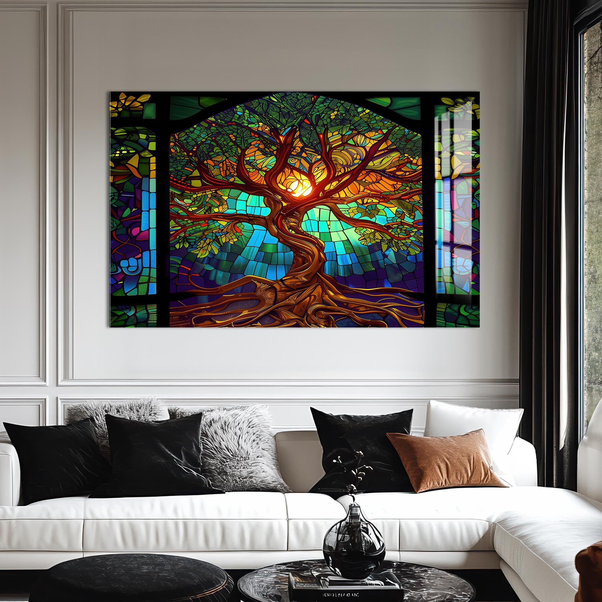 Eternal Canopy-Tree Of Life Tempered Glass Wall Art