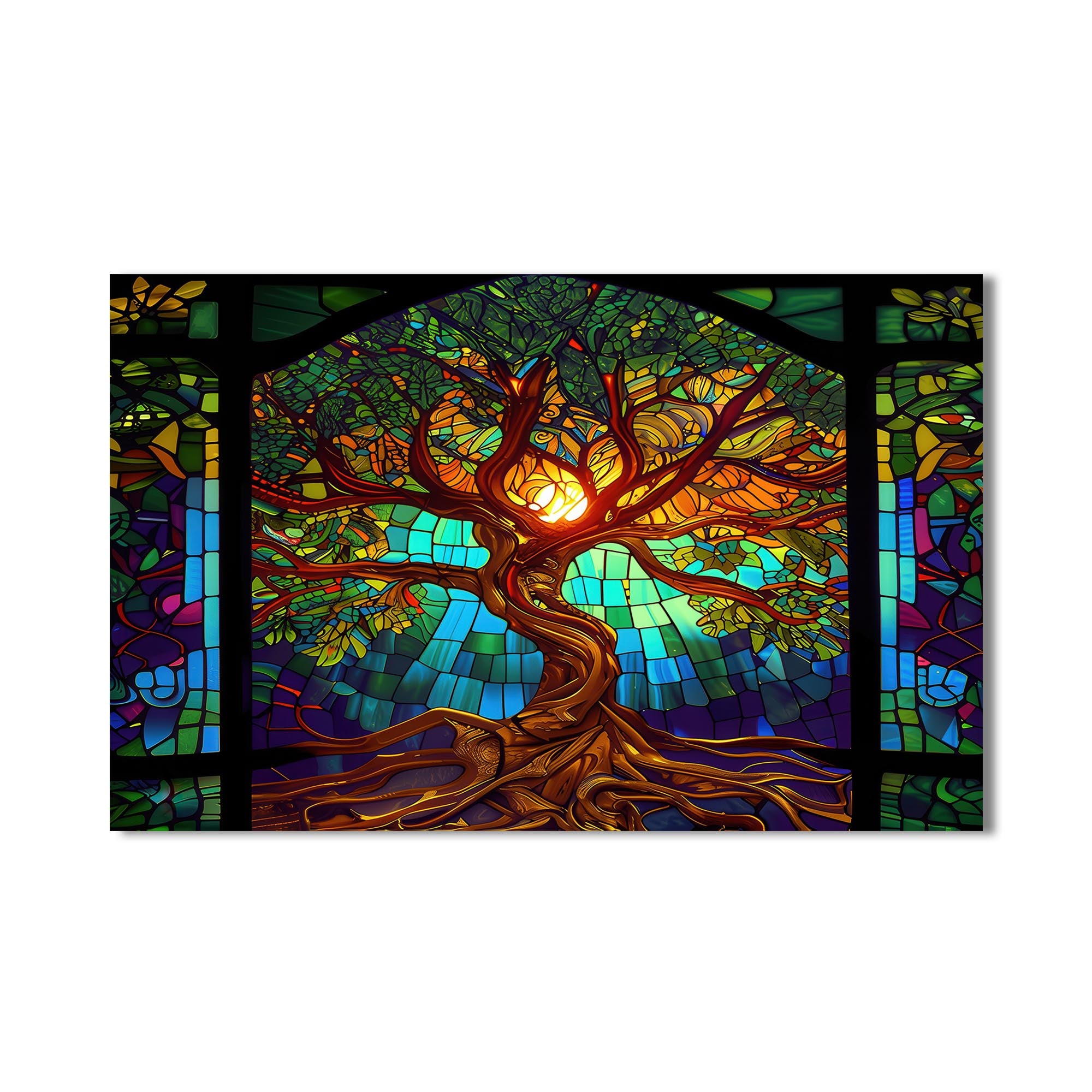 Eternal Canopy-Tree Of Life Tempered Glass Wall Art