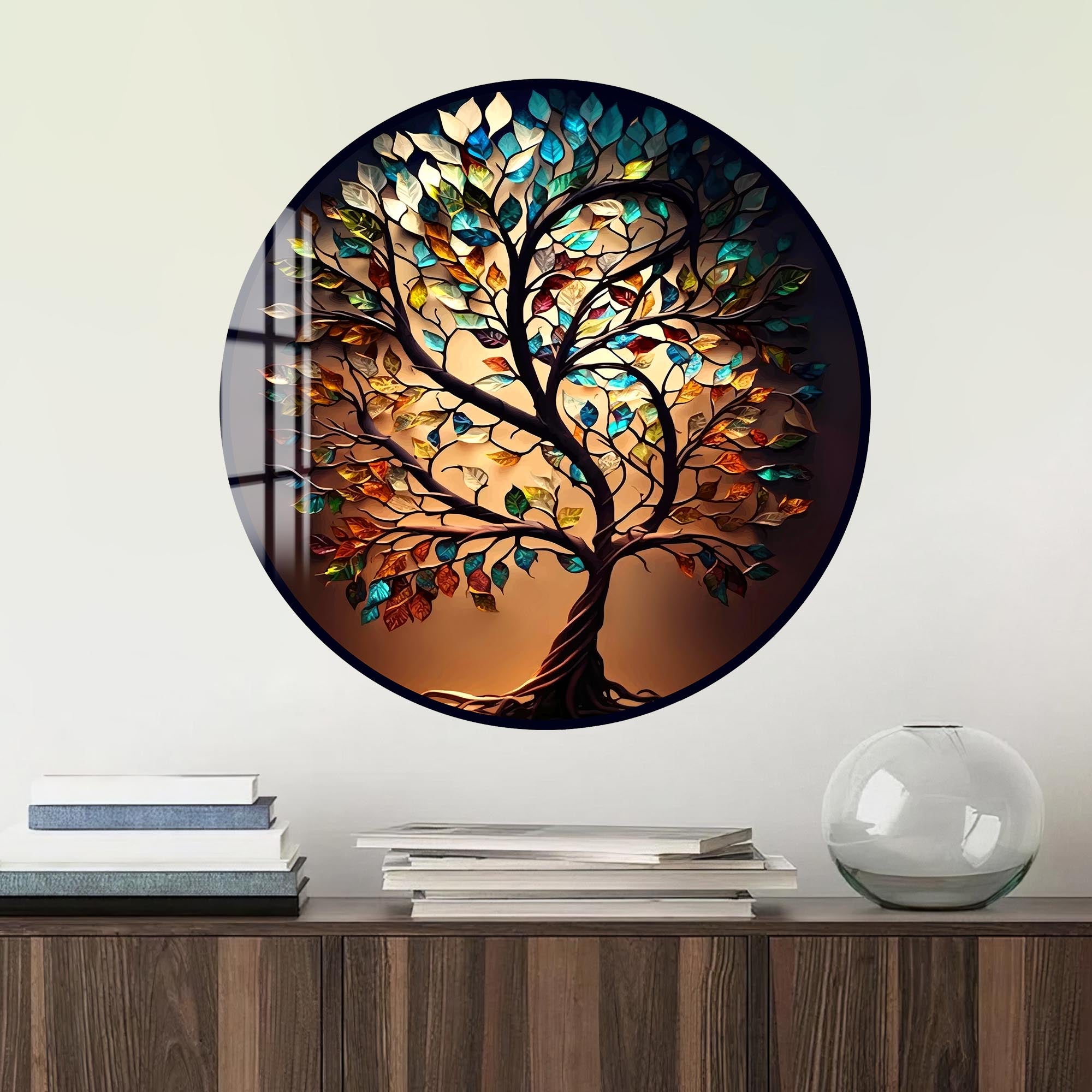 Elysian Tree-Tree Of Life Glass Wall Art