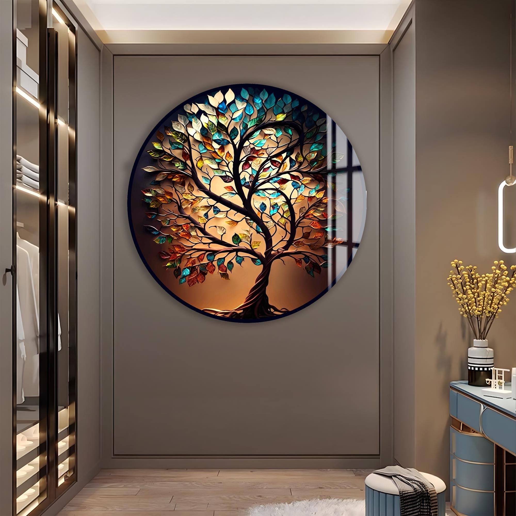 Elysian Tree-Tree Of Life Glass Wall Art
