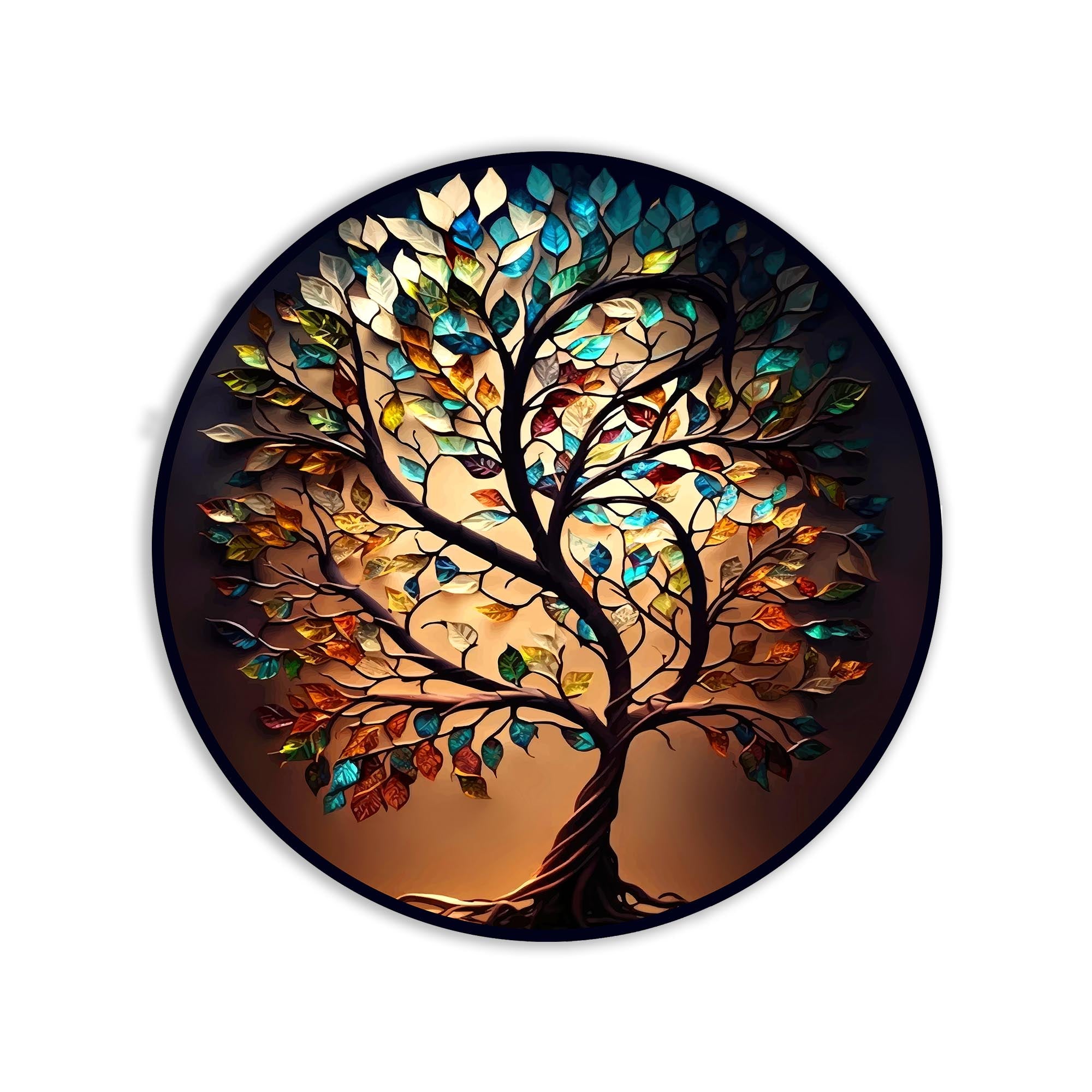 Elysian Tree-Tree Of Life Glass Wall Art