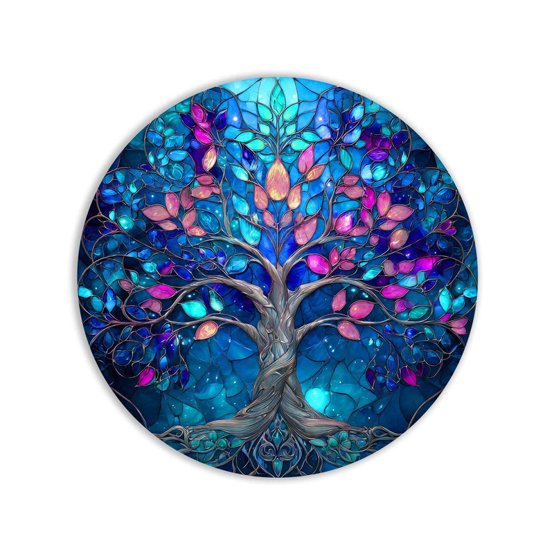 Artronauts Glass Print Blue Mystic Tree - Tempered Glass Wall Art