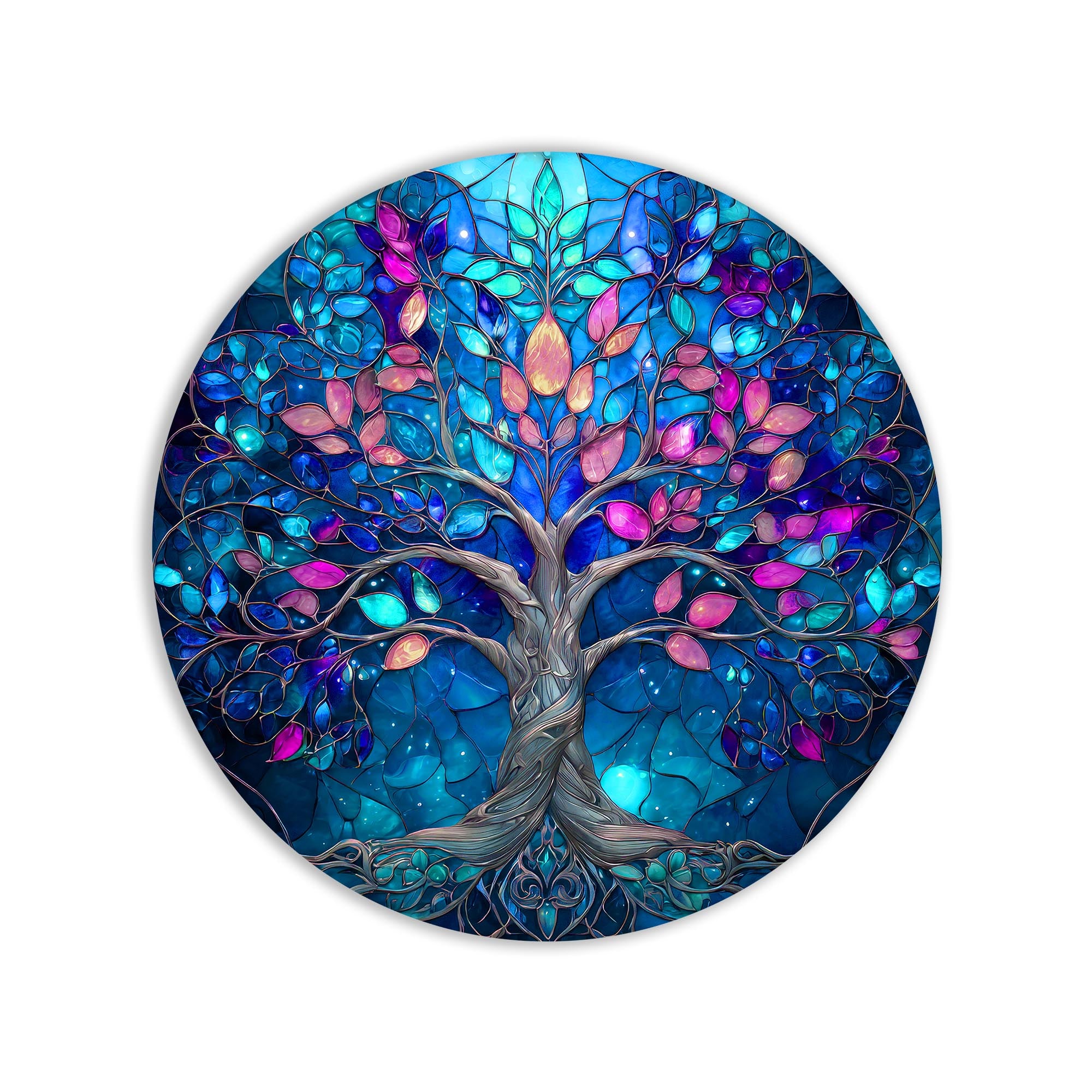 Artronauts Glass Print Blue Mystic Tree - Tempered Glass Wall Art