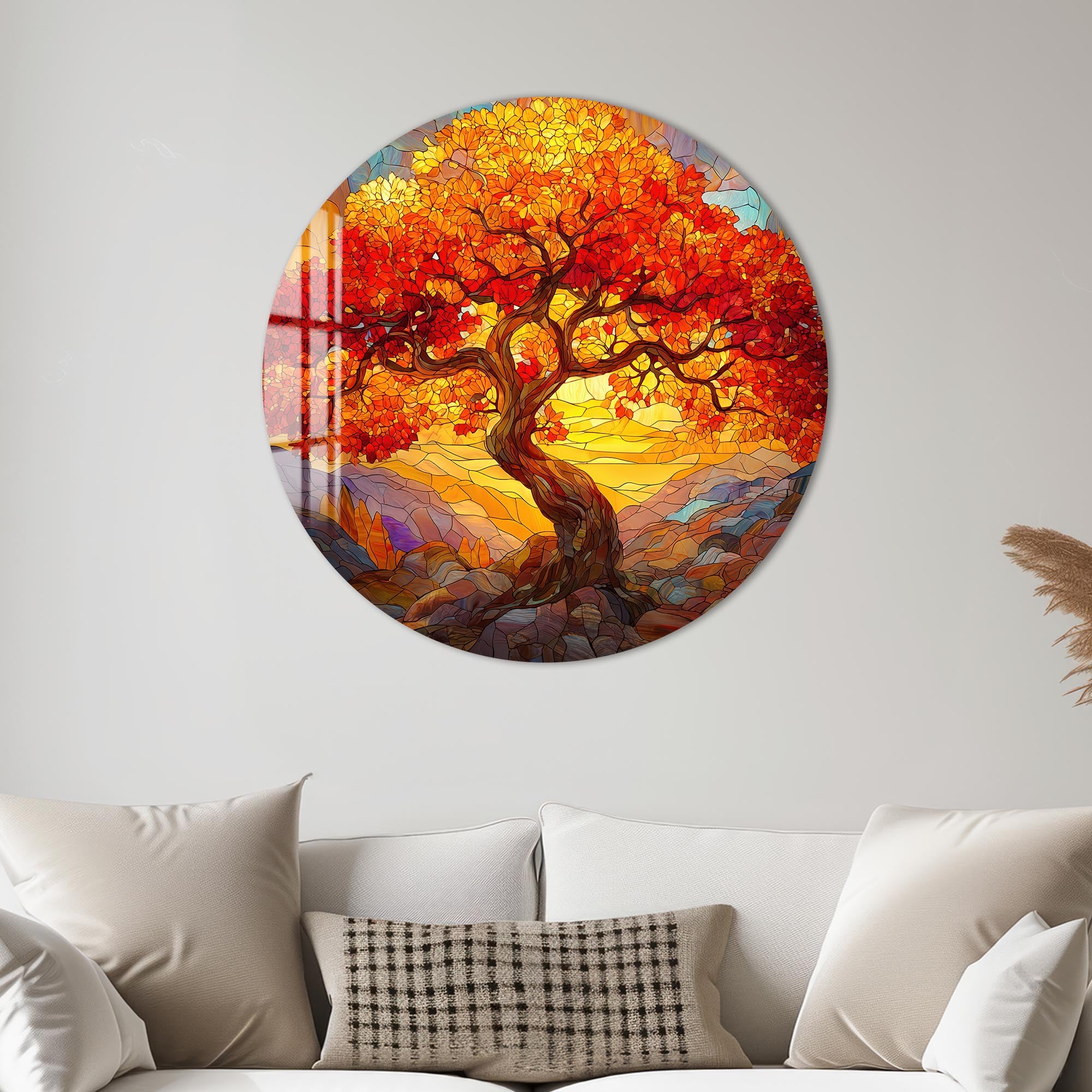 Artronauts Glass Print Autumn Tree Of Life - Tempered Glass Wall Art