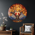 Artronauts Glass Print Lovebirds Heart Tree - Tempered Glass Wall Art