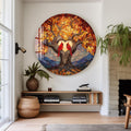 Artronauts Glass Print Lovebirds Heart Tree - Tempered Glass Wall Art