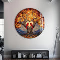 Artronauts Glass Print Lovebirds Heart Tree - Tempered Glass Wall Art