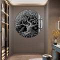 Artronauts Glass Print Raven Tree Roots - Tempered Glass Wall Art