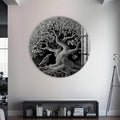 Artronauts Glass Print Raven Tree Roots - Tempered Glass Wall Art