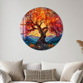Artronauts Glass Print Sunset Mountain Tree - Tempered Glass Wall Art