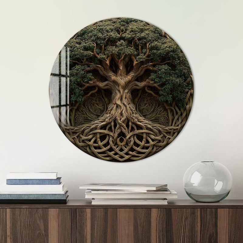 Artronauts Glass Print Celtic Knot Tree - Tempered Glass Wall Art