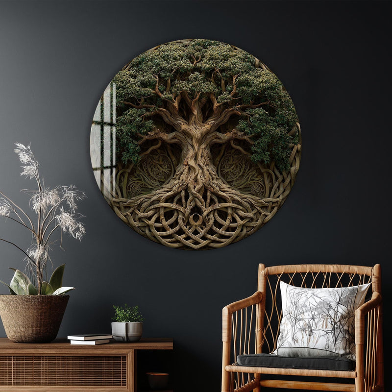 Artronauts Glass Print Celtic Knot Tree - Tempered Glass Wall Art