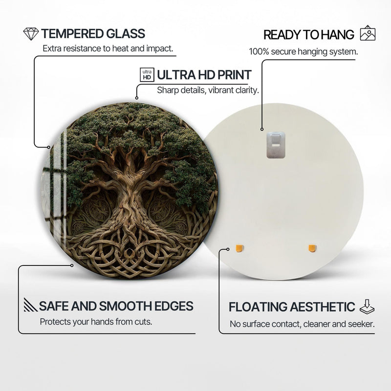 Artronauts Glass Print Celtic Knot Tree - Tempered Glass Wall Art