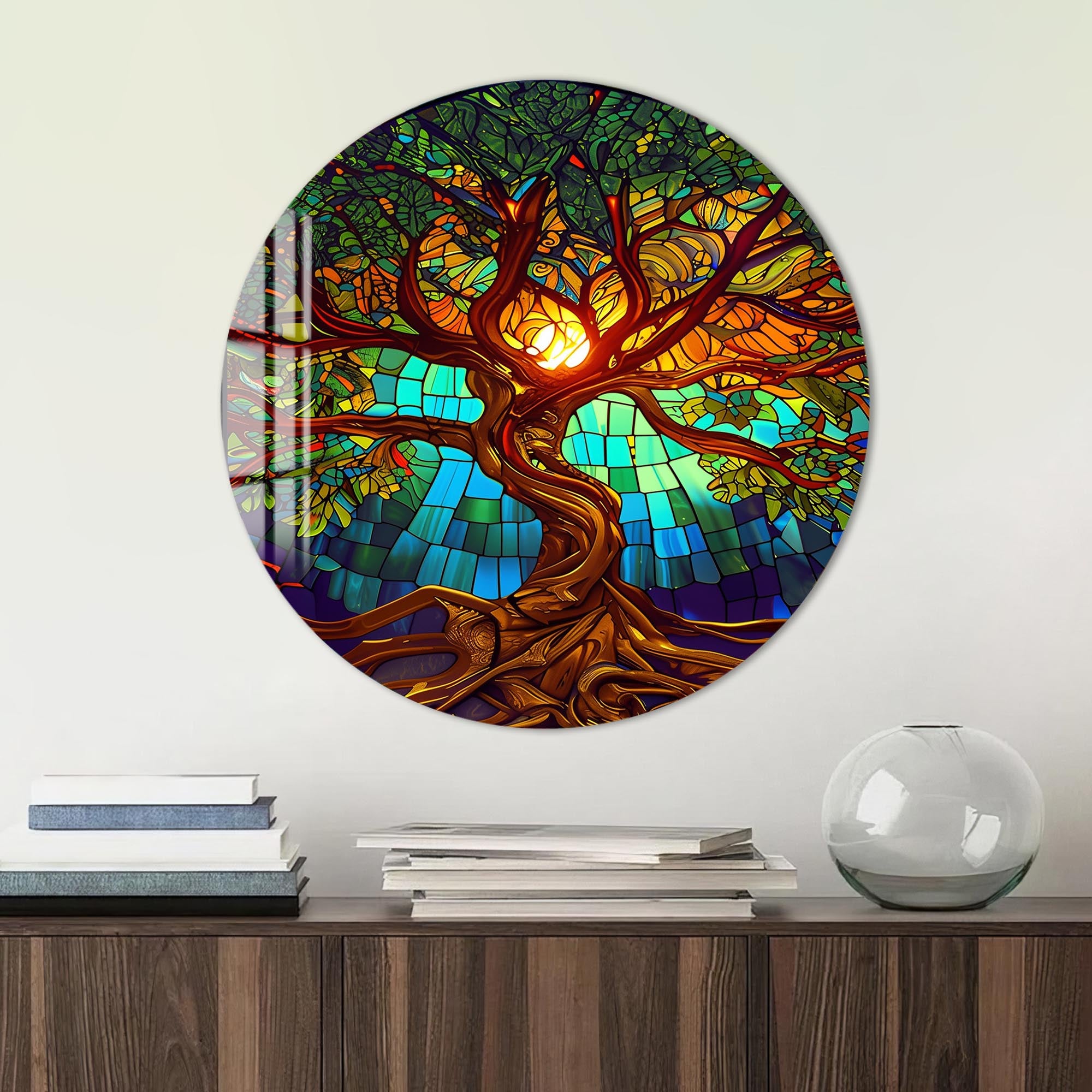 Tree of Radiance-Tree Of Life Glass Wall Art