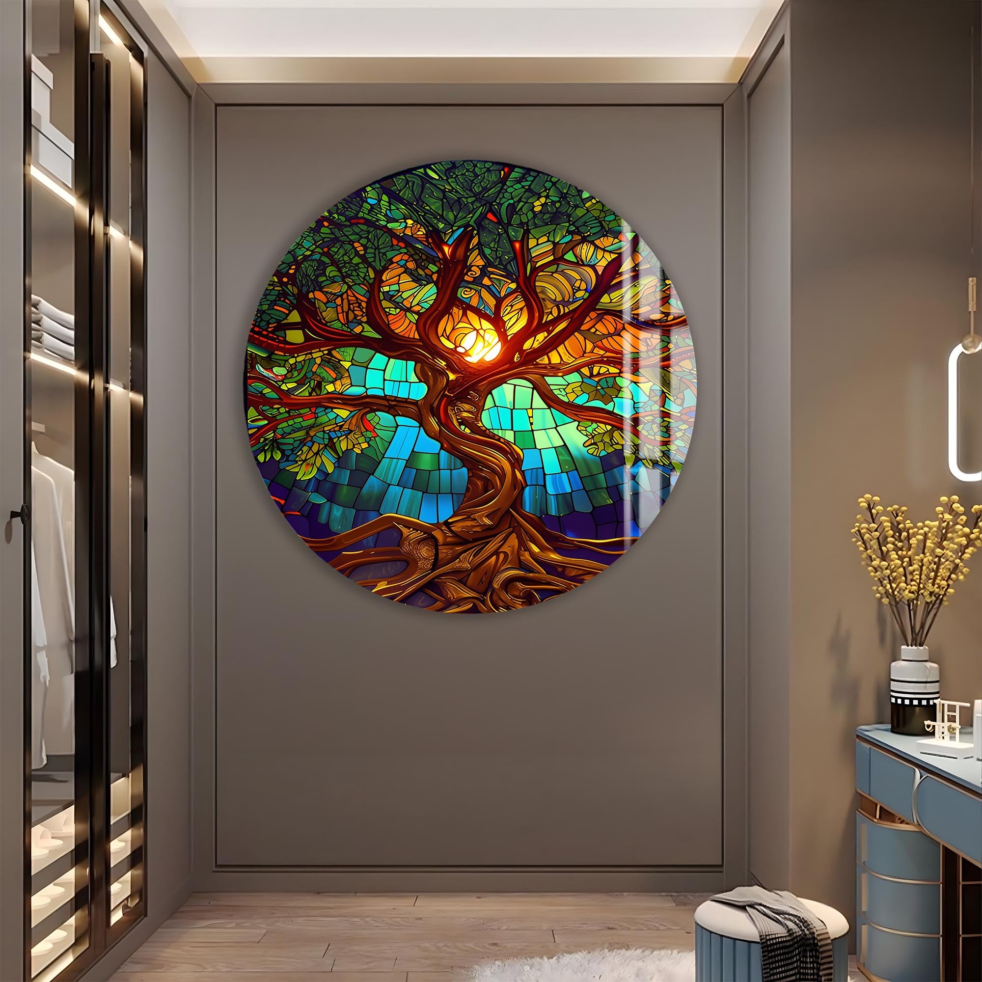 Tree of Radiance-Tree Of Life Glass Wall Art