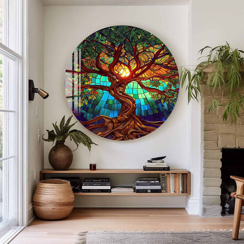 Artronauts Glass Print Tree of Radiance-Tree Of Life Glass Wall Art