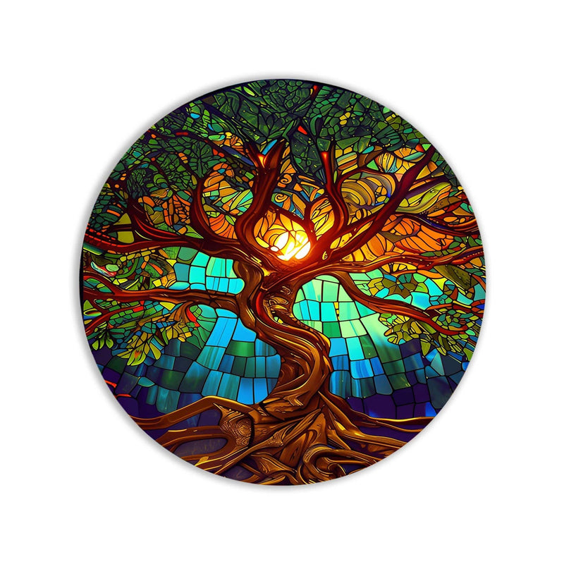 Artronauts Glass Print Tree of Radiance-Tree Of Life Glass Wall Art