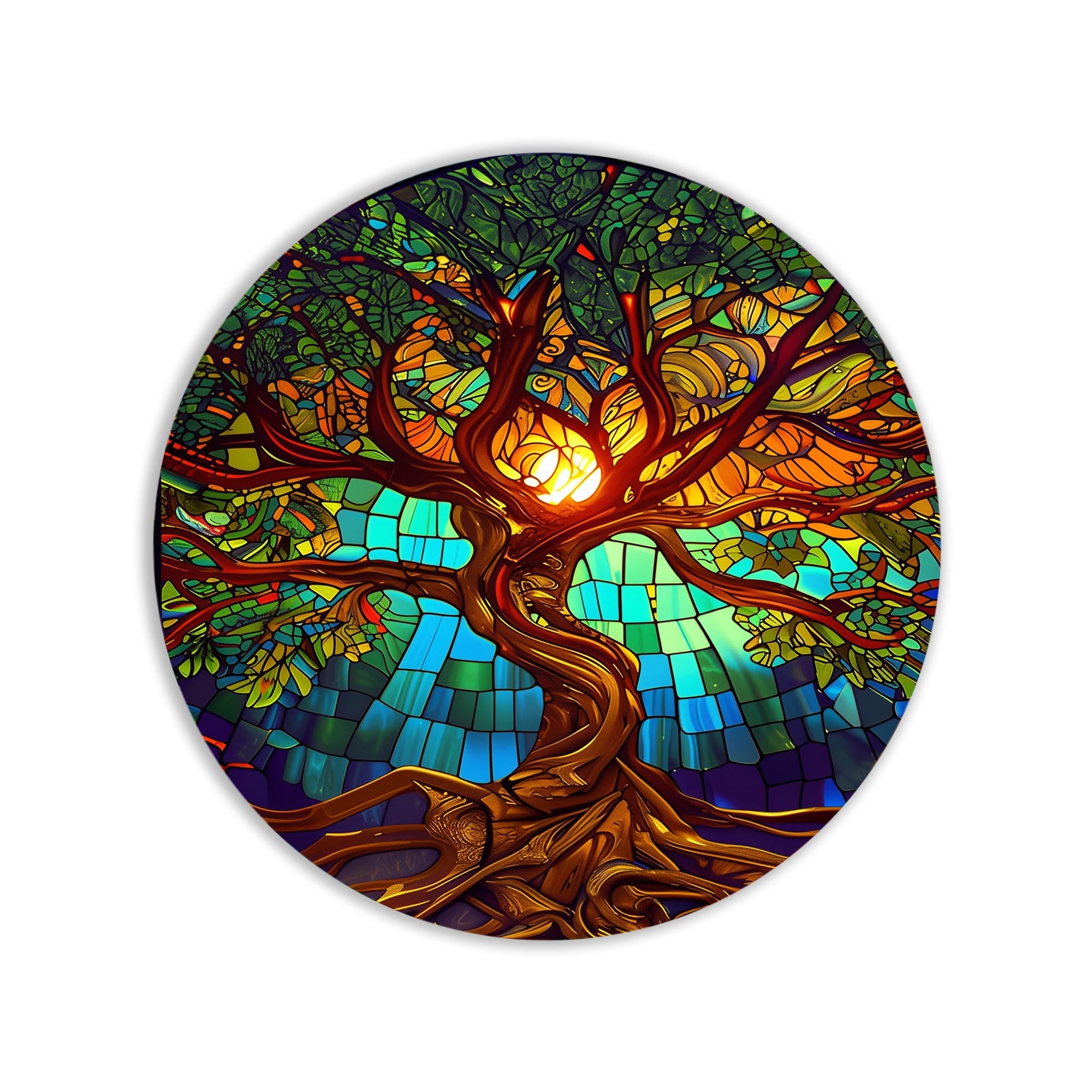 Tree of Radiance-Tree Of Life Glass Wall Art