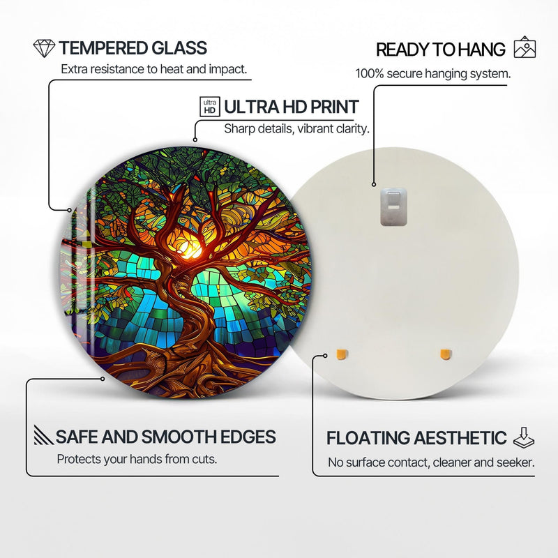 Artronauts Glass Print Tree of Radiance-Tree Of Life Glass Wall Art