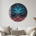 Artronauts Glass Print Neon Energy Tree - Tempered Glass Wall Art