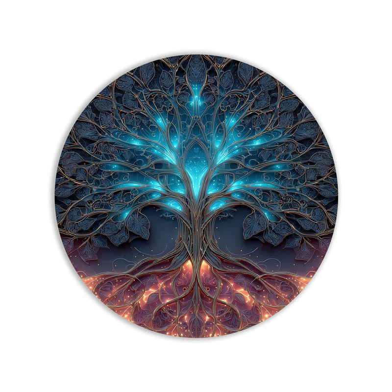 Artronauts Glass Print Neon Energy Tree - Tempered Glass Wall Art
