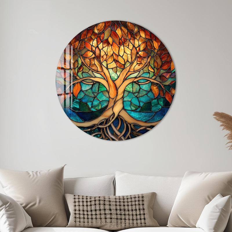 Artronauts Glass Print Autumn Stained Tree - Tempered Glass Wall Art