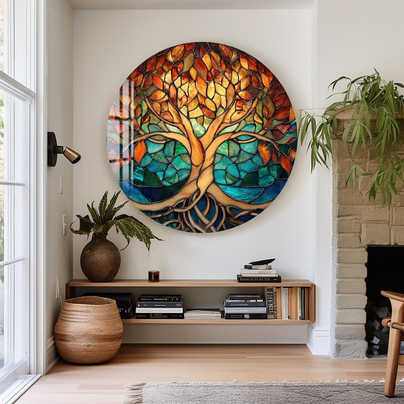 Artronauts Glass Print Autumn Stained Tree - Tempered Glass Wall Art
