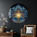 Artronauts Glass Print Celestial Blue Tree - Tempered Glass Wall Art