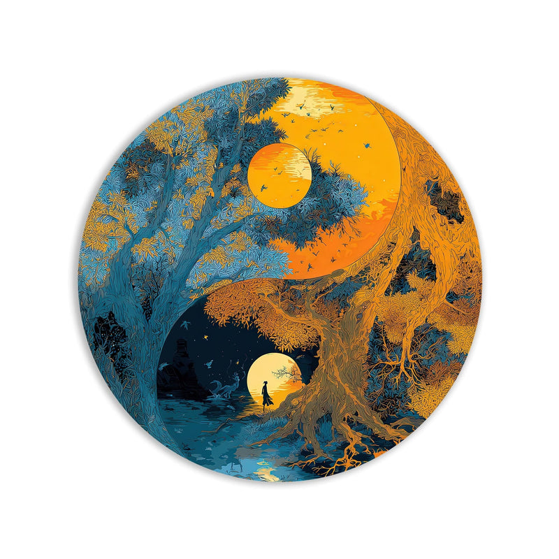 Artronauts Glass Print Sun & Moon Tree - Tempered Glass Wall Art