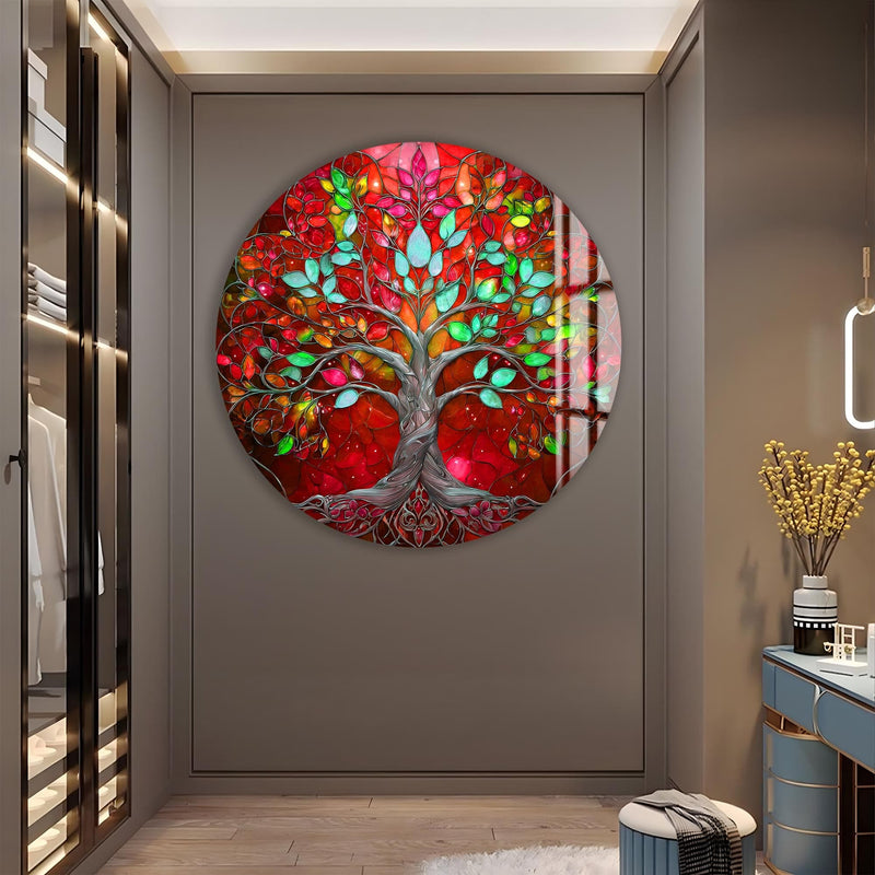 Artronauts Glass Print Ruby Blossom Tree - Tempered Glass Wall Art