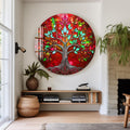 Artronauts Glass Print Ruby Blossom Tree - Tempered Glass Wall Art