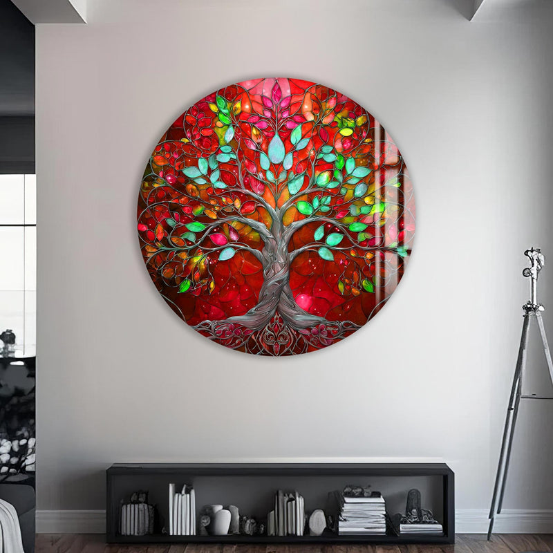 Artronauts Glass Print Ruby Blossom Tree - Tempered Glass Wall Art