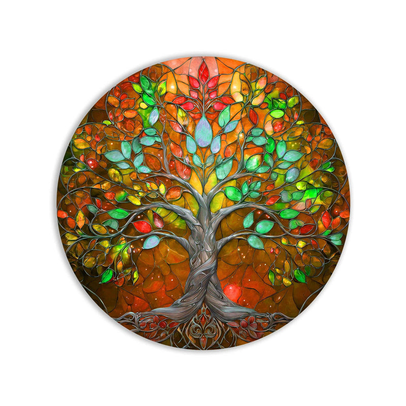 Artronauts Glass Print Golden Autumn Tree - Tempered Glass Wall Art