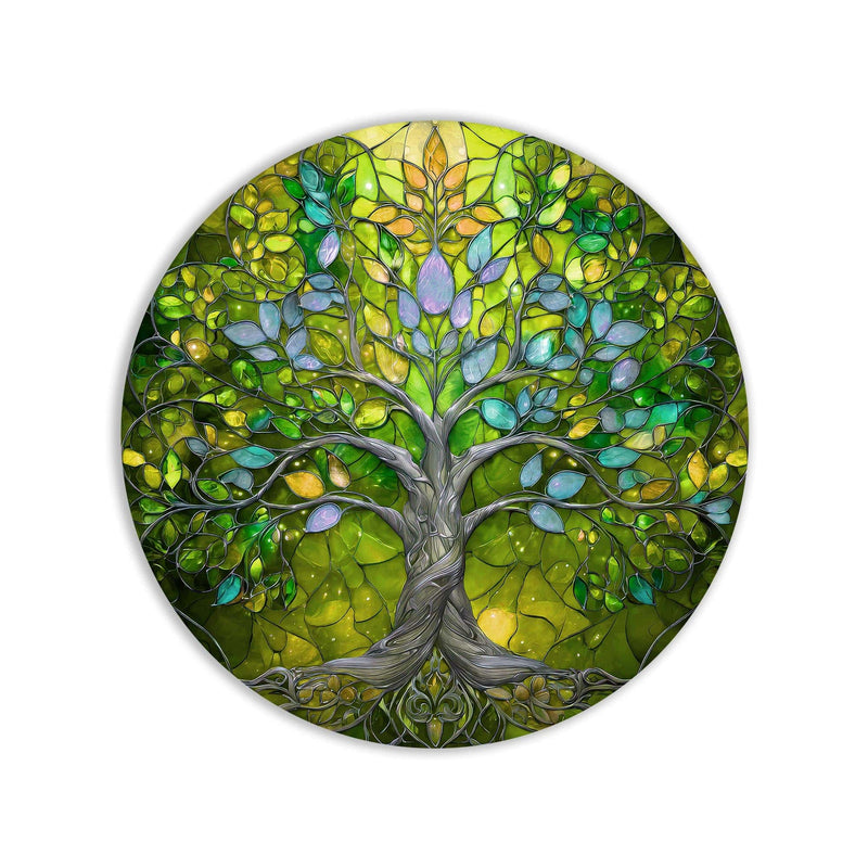 Artronauts Glass Print Emerald Life Tree - Tempered Glass Wall Art
