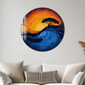 Artronauts Glass Print Sunset Rooted Tree - Tempered Glass Wall Art