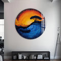 Artronauts Glass Print Sunset Rooted Tree - Tempered Glass Wall Art
