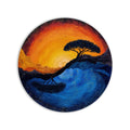 Artronauts Glass Print Sunset Rooted Tree - Tempered Glass Wall Art
