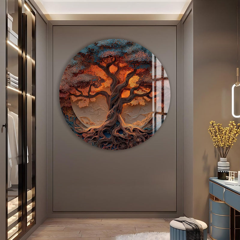 Artronauts Glass Print Twilight Ancient Tree - Tempered Glass Wall Art