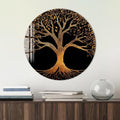 Artronauts Glass Print Golden Tree Of Life - Tempered Glass Wall Art