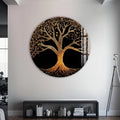 Artronauts Glass Print Golden Tree Of Life - Tempered Glass Wall Art