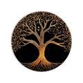 Artronauts Glass Print Golden Tree Of Life - Tempered Glass Wall Art