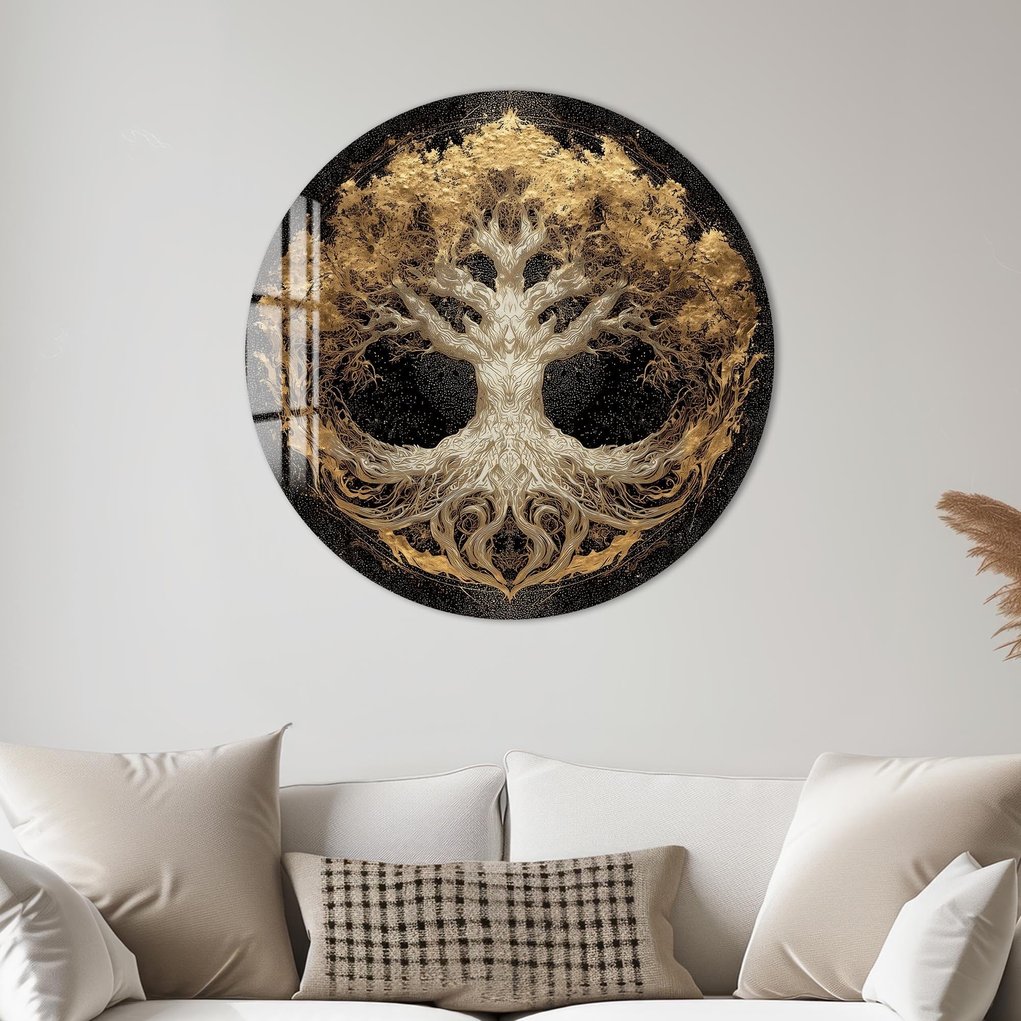 Artronauts Glass Print Celestial White Tree - Tempered Glass Wall Art