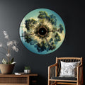 Artronauts Glass Print Sky Circle Tree - Tempered Glass Wall Art