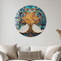 Artronauts Glass Print Stained Glass Tree - Tempered Glass Wall Art