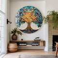 Artronauts Glass Print Stained Glass Tree - Tempered Glass Wall Art