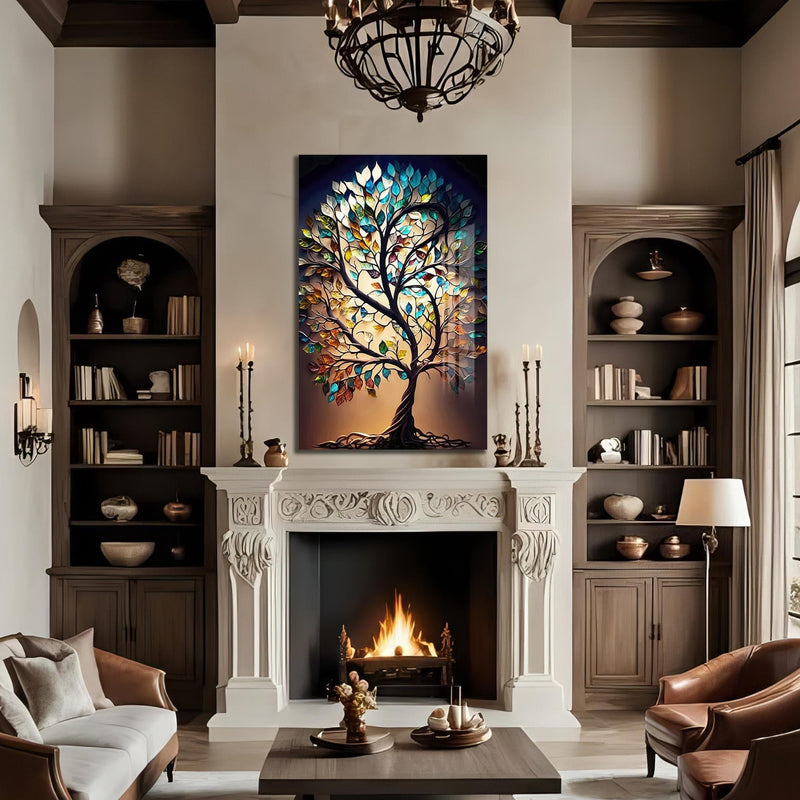 Artronauts Glass Print Aurora Vitae-Tree Of Life Tempered Glass Wall Art
