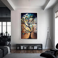 Artronauts Glass Print S | 72x46 cm | 28.3"x18.1" / White Aurora Vitae-Tree Of Life Tempered Glass Wall Art